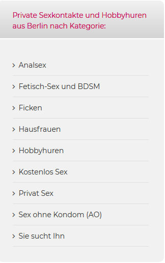 Sex Anzeigen Berlin